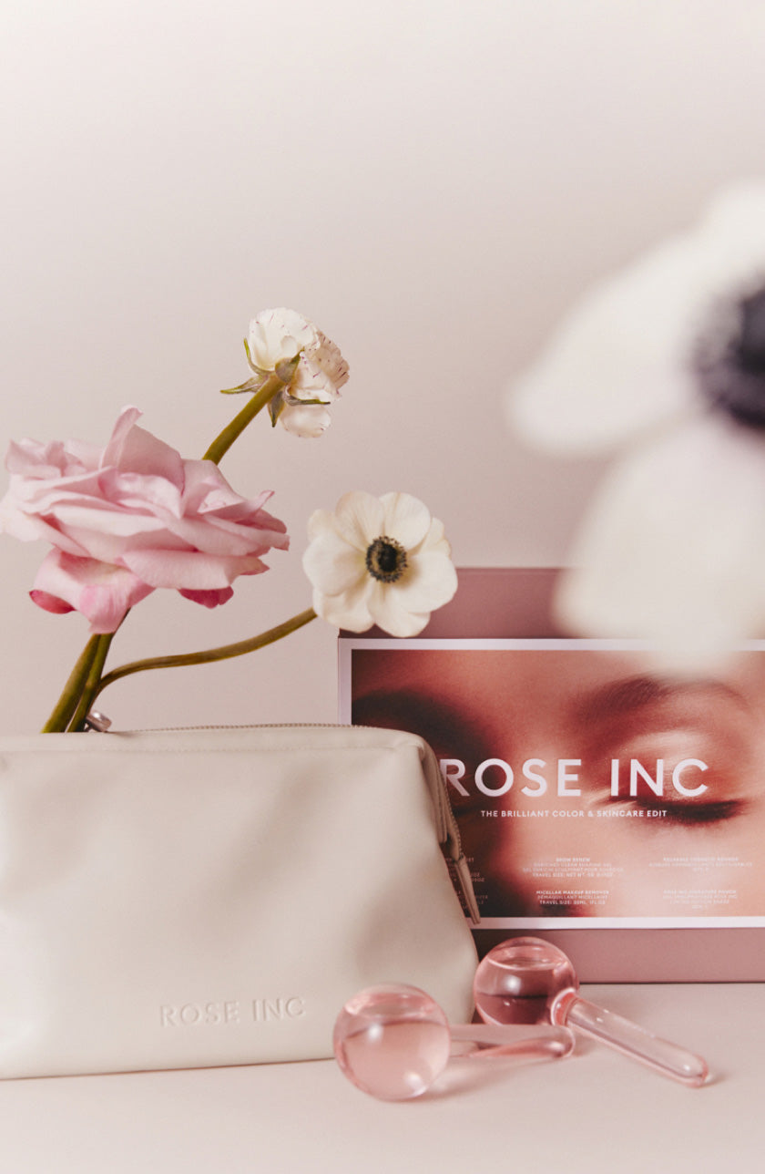 Structured Beauty Clutch, Glass Spheres and flowers
