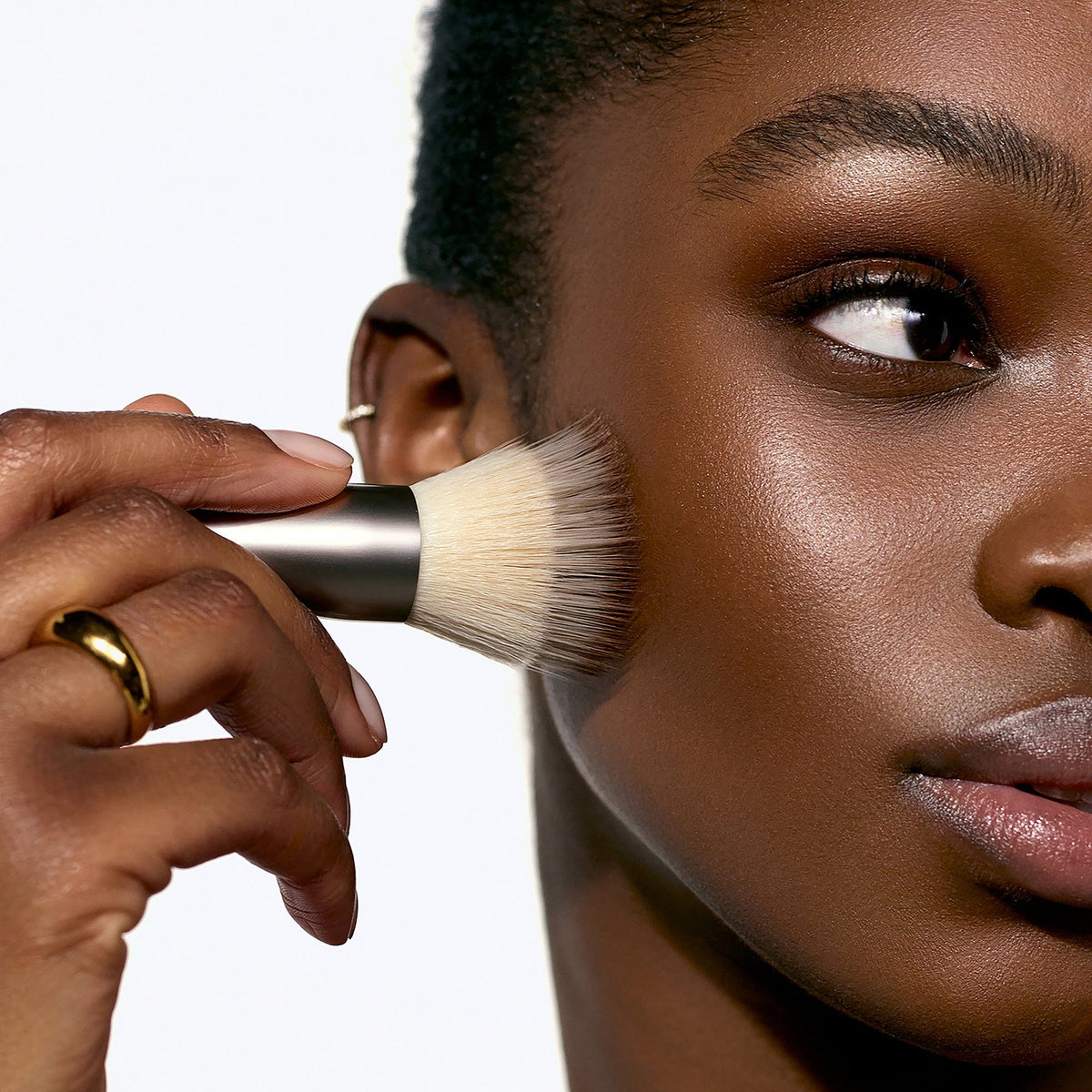 Number 5 Cream Bronzer Brush Vegan Makeup Brush Rose Inc