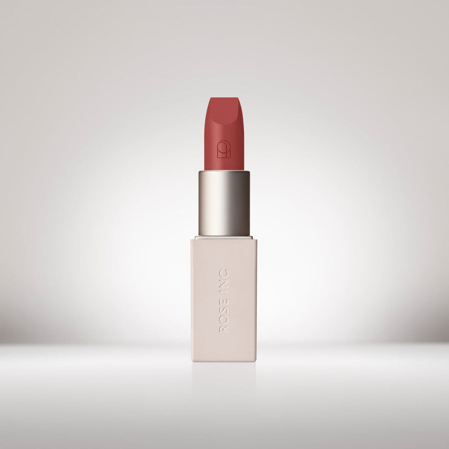 Image of an opened Satin Lip Color Rich Refillable Lipstick in shade Persuasive